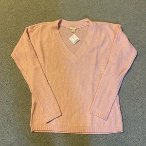 NWT J. Crew Light Pink Periwinkle V Neck Sweater Size XXS